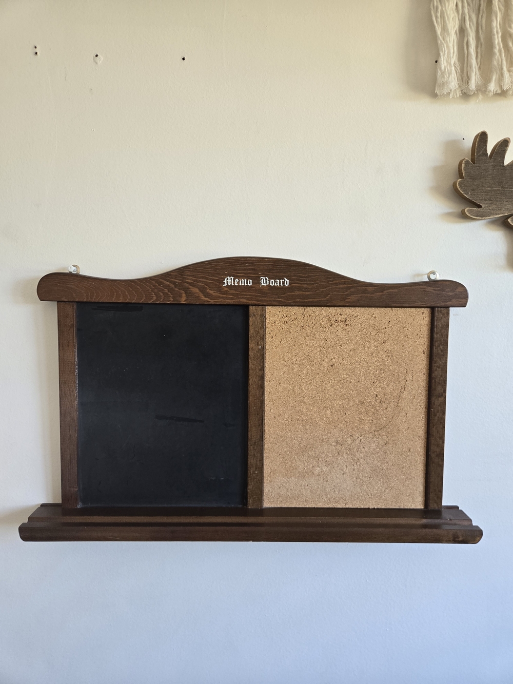 Vintage Memo Board. Chalk, And Cork